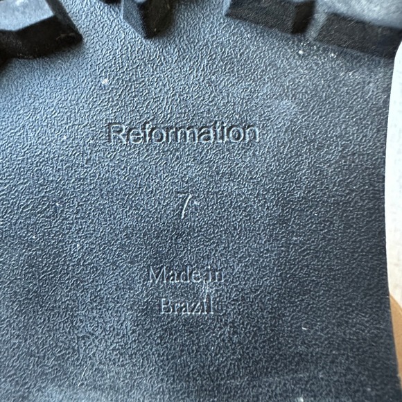 Reformation Agathea Chunky Loafer Morning Dew Patent 7 Rare - Picture 8 of 12